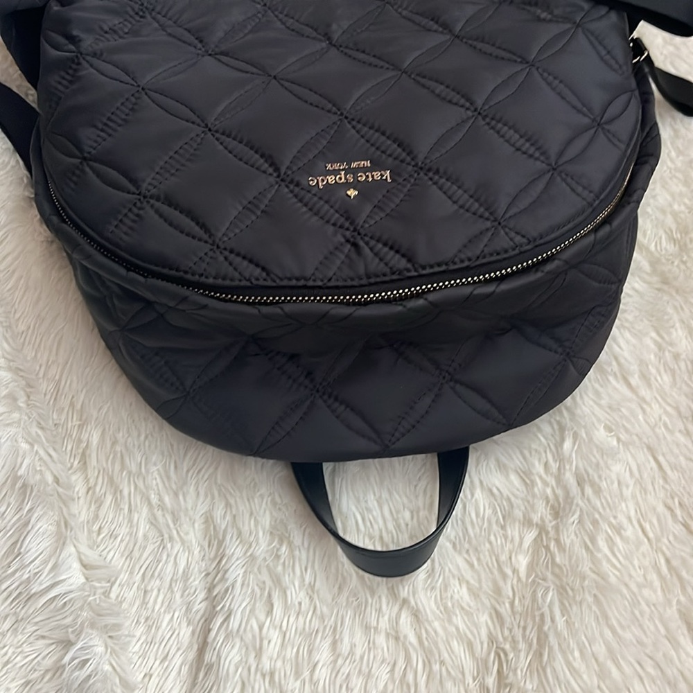 Kate Spade Black Quilted Backpack - Picture 6 of 17
